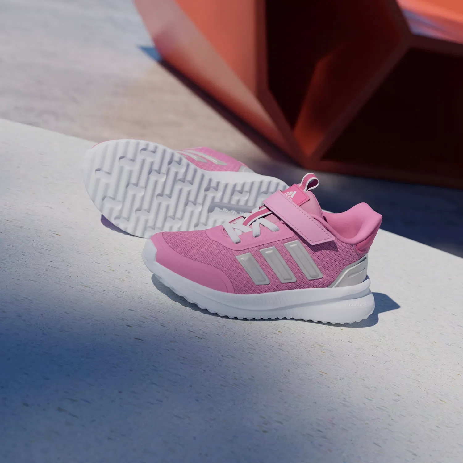 Детские кроссовки дышащие X_PLRPATH Adidas Sportswear, Zero Metalic/St Tropic Bloom/Pink Fusion — фото 4