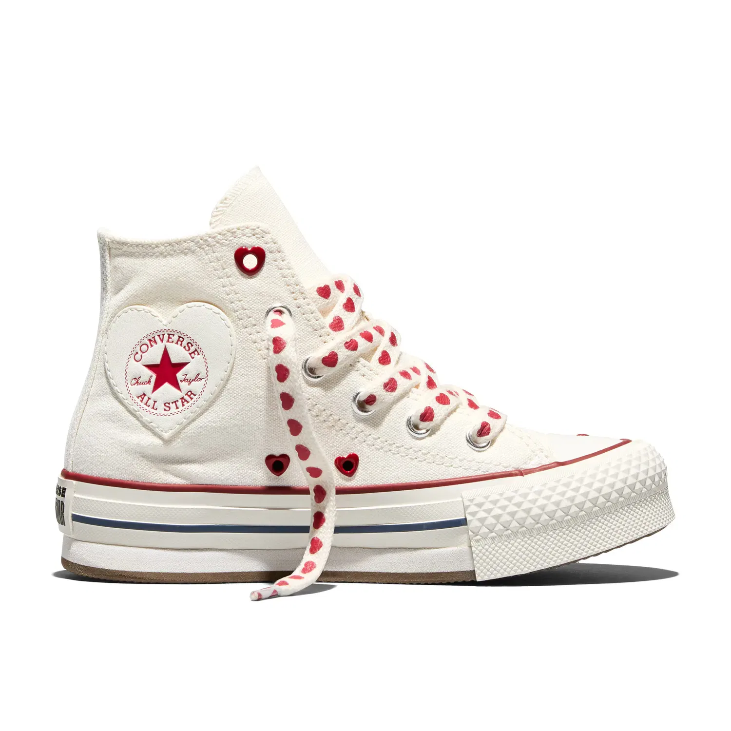 Детские кеды для мальчиков с принтом Chuck Taylor All Star EVA Lift Valentines Day Converse, Blanco