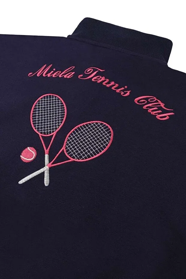 Детские свитшот для девочек с длинным рукавом Tennis Club Miela Kids, Navy Blue — фото 4