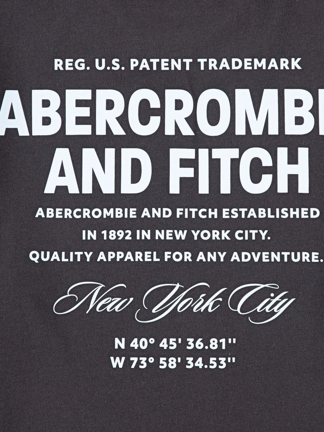 Футболка с графическим принтом, Городская стопка Abercrombie & Fitch, черный — фото 4