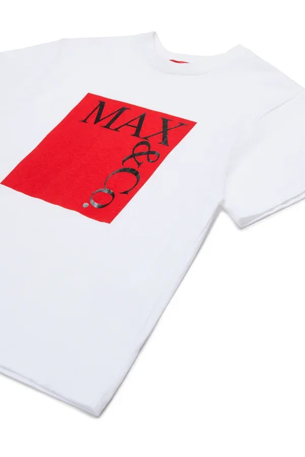 Футболка с принтом Print t-shirt Max&Co., белый, красный, черный — фото 3