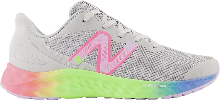 

Кроссовки New Balance Fresh Foam Arishi v4 Big Kid Wide 'Light Aluminum Rainbow', серый