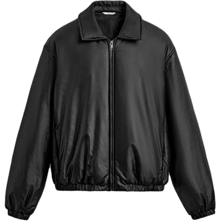 Мужская куртка-пуховик с воротником-стойкой Black ZARA, Черный