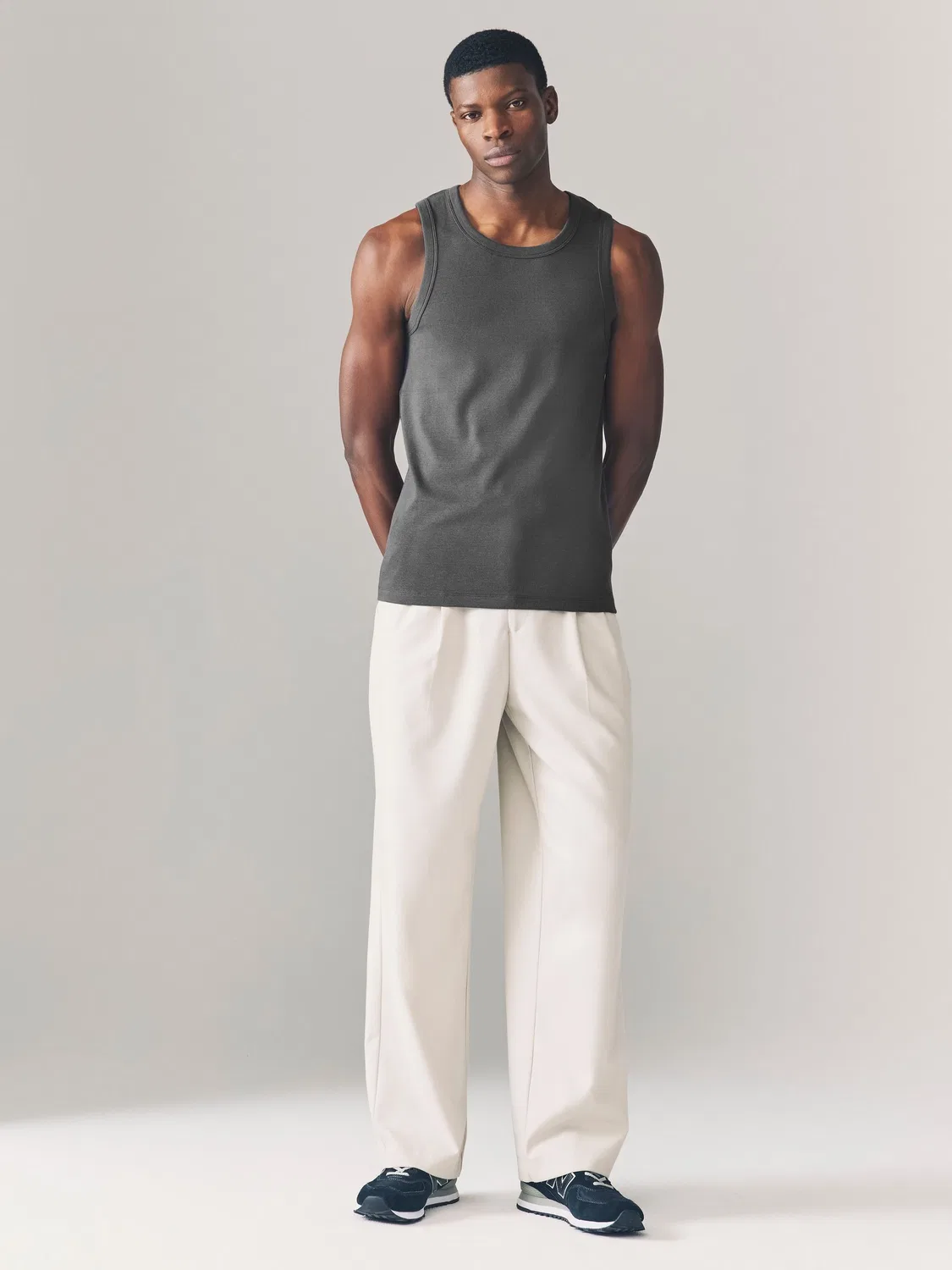 Жилет с ребристой текстурой, Slim Fit Next, серый — фото 4