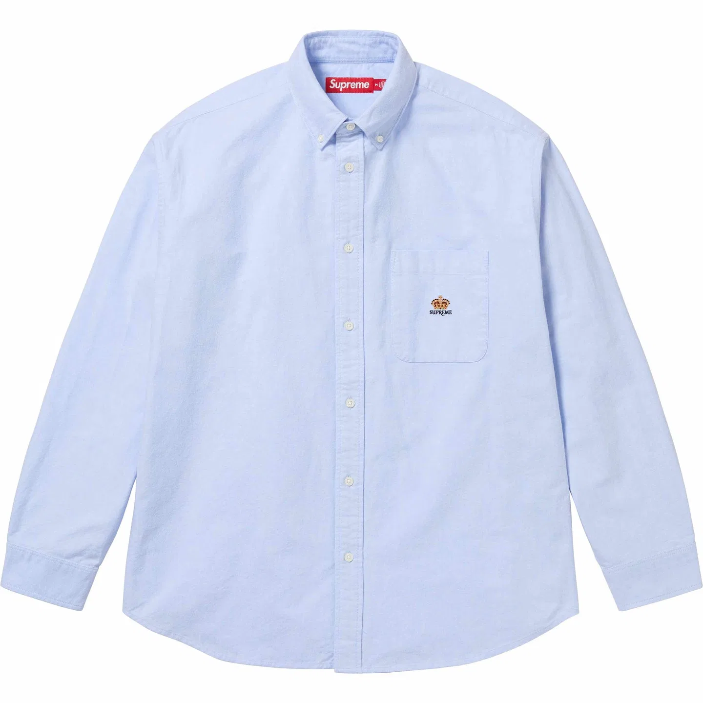 Женская рубашка свободного кроя Supreme Loose Fit Flannel Oxford Shirt, Light Blue/Light Blue