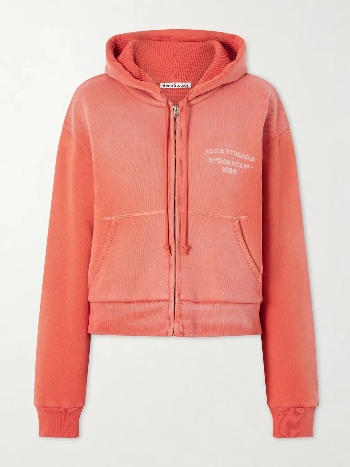 Толстовка Feida u из ребристой ткани с принтом в виде солнечных лучей Acne Studios, красный