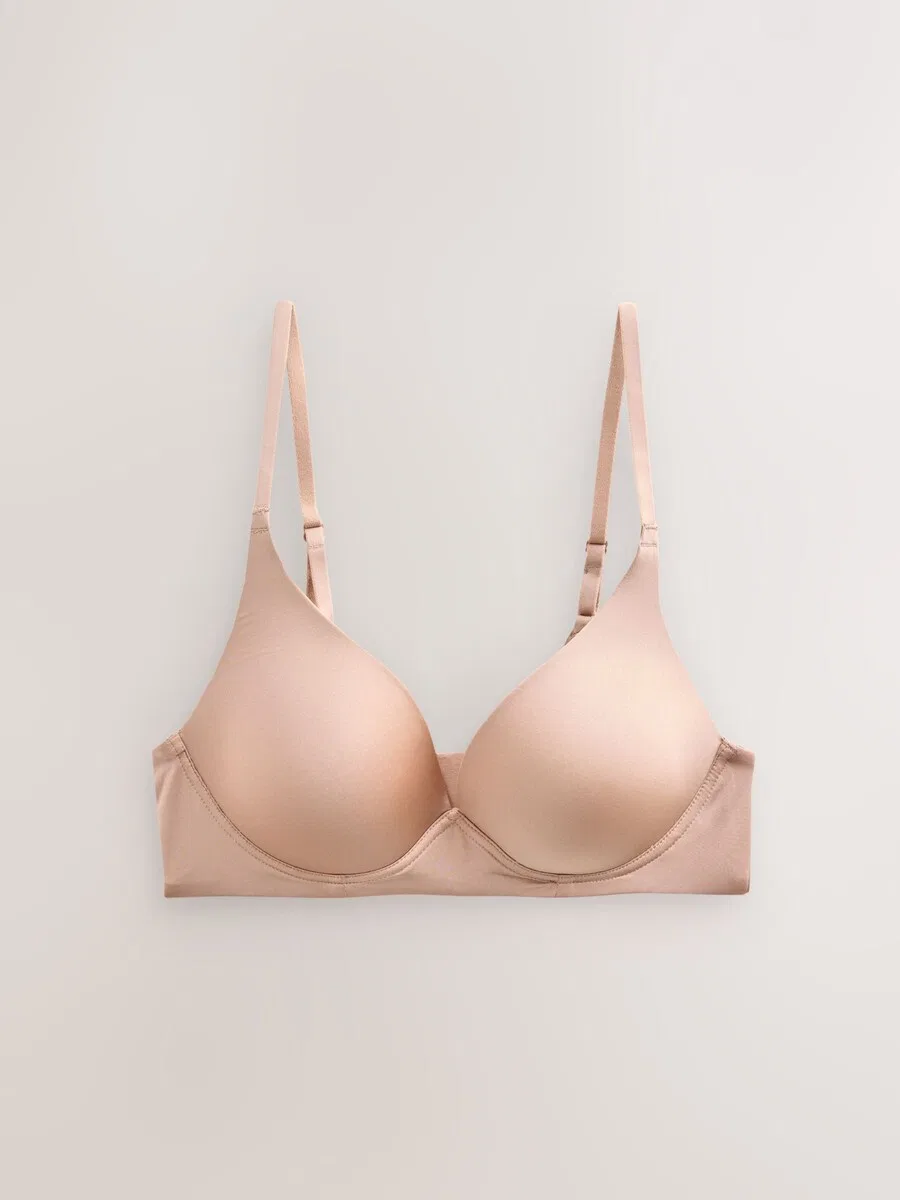 Бюстгальтер Next T-shirt Bra 'Ultimate Comfort' в бежевом, черном и белом цветах — фото 4