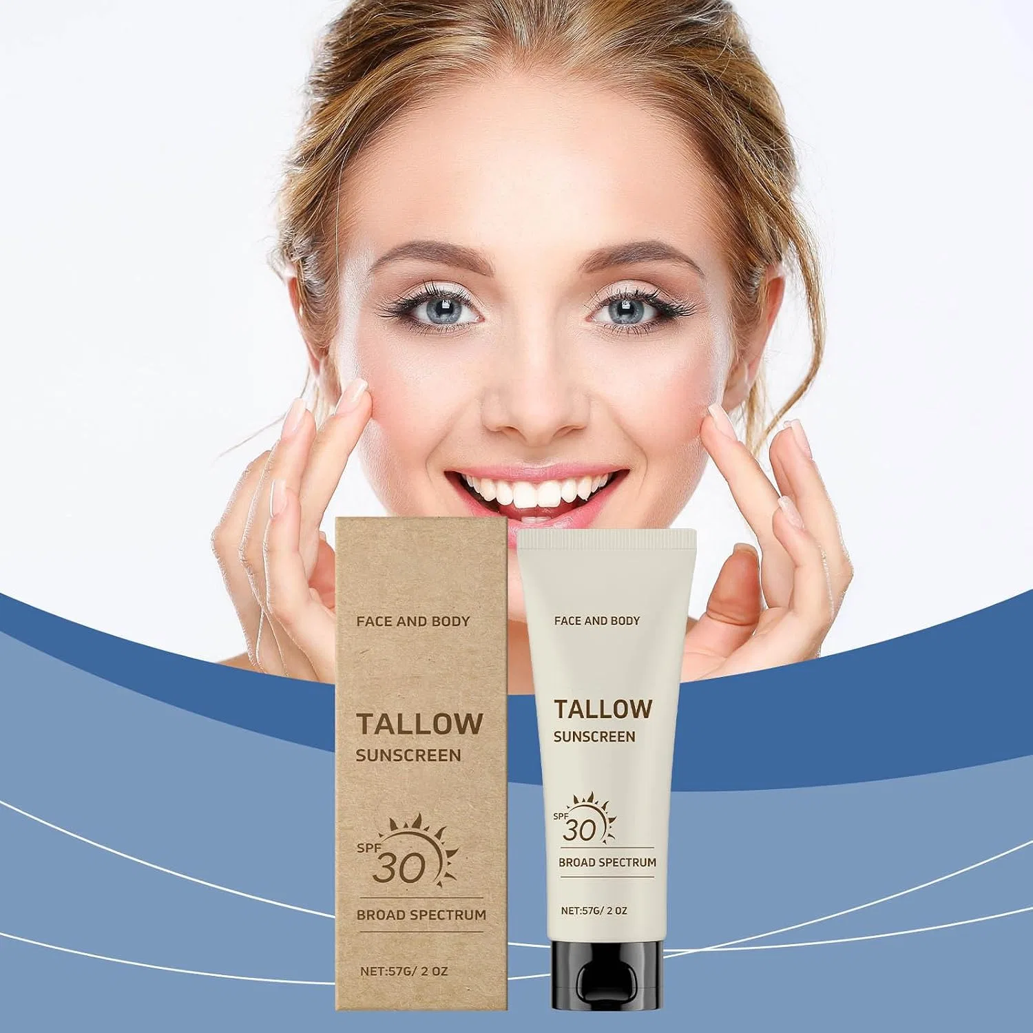Солнцезащитный крем с говяжьим жиром SPF30, NourishNur, 57 г, 2 шт. — фото 2