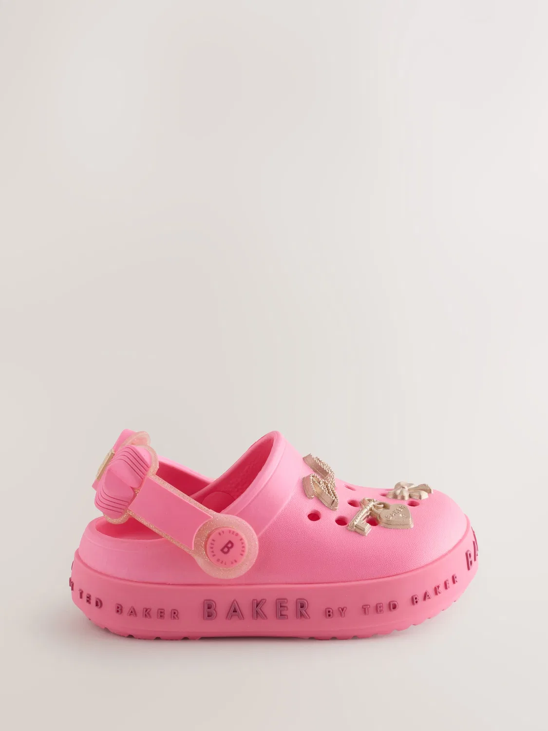 Босоножки-клоги с бантом Baker by Ted Baker для девочек, розовый — фото 3