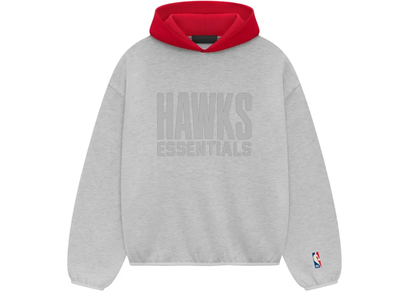 Мужская худи с принтом Fear of God Essentials Hoodie, Light Heather Grey