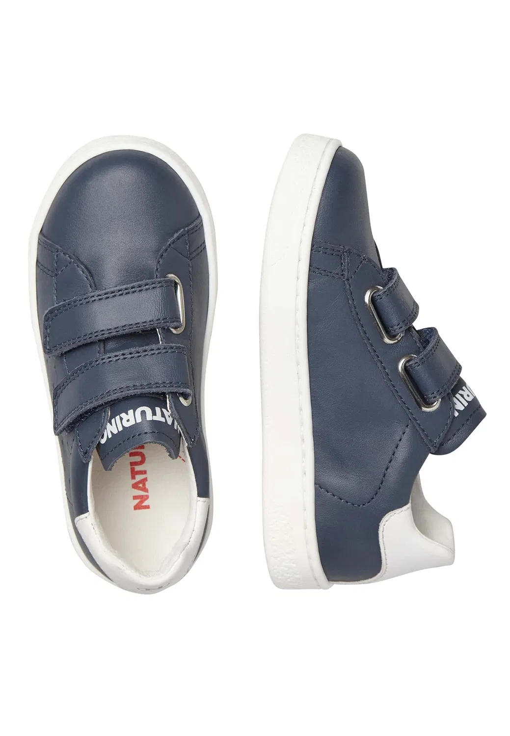Детские кожаные кроссовки для девочек Naturino Hasselt 2 Vl., Denim — фото 4