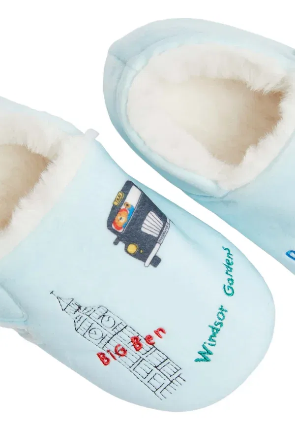 Тапочки с теплой подкладкой Paddington small Marks & Spencer, Light Blue Mix, светло-голубой — фото 4