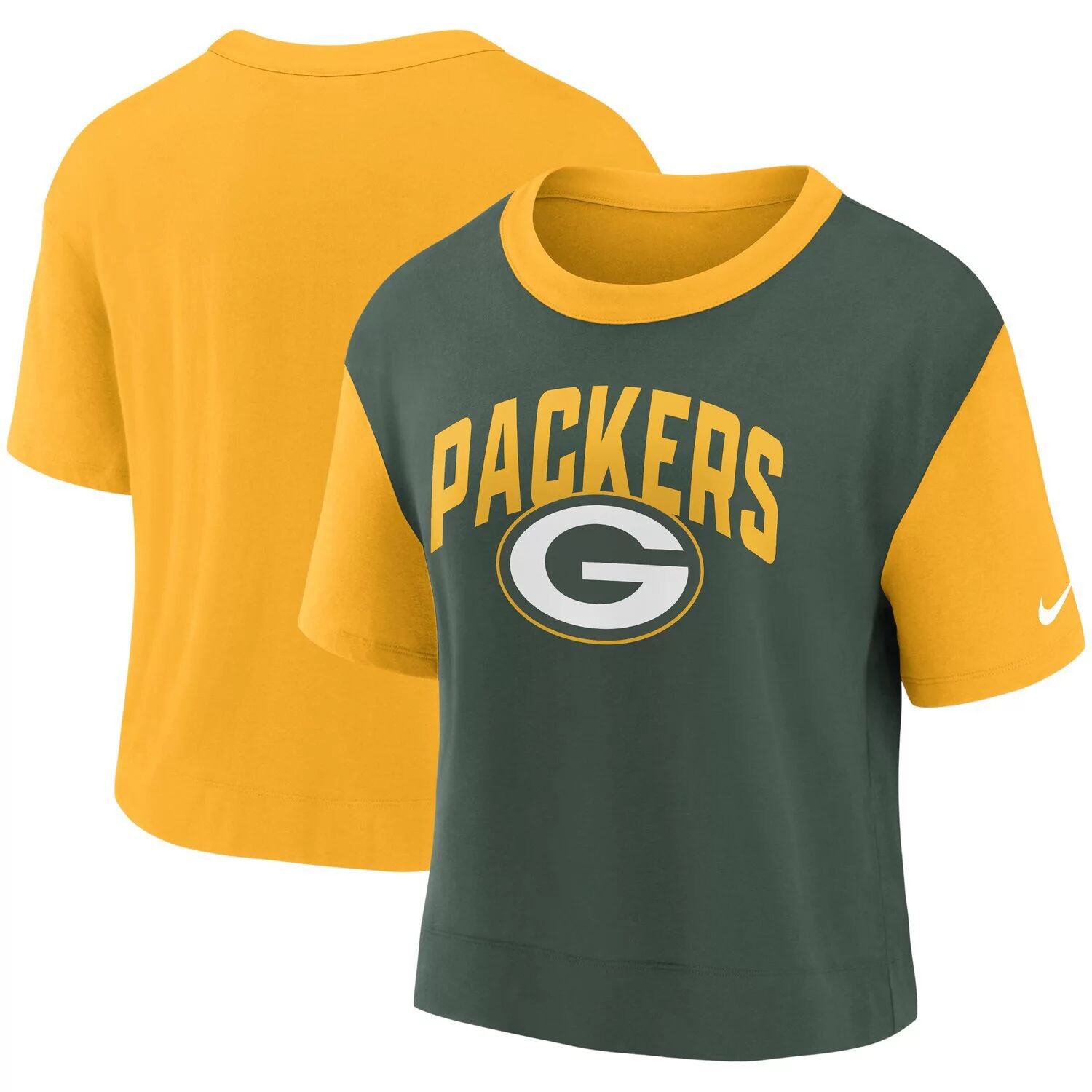 

Женская модная футболка с высокими бедрами Nike Green Bay Packers золотого/зеленого цвета Nike, Зеленый, Женская модная футболка с высокими бедрами Nike Green Bay Packers золотого/зеленого цвета Nike