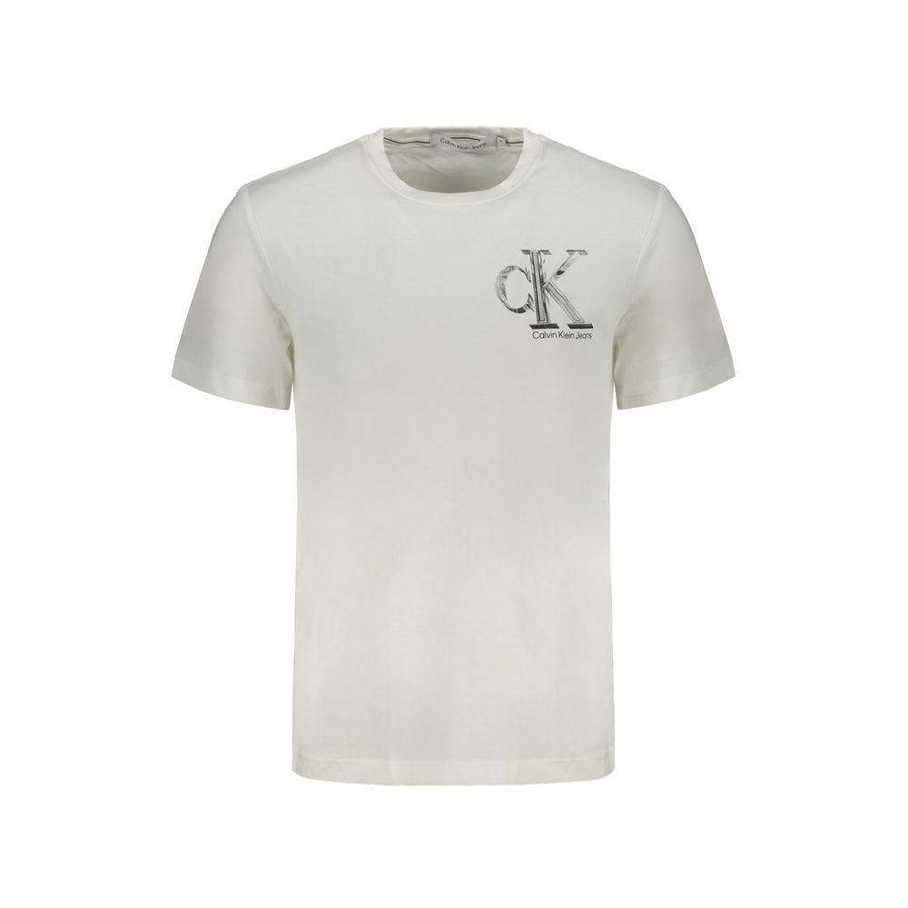 

Белая хлопковая футболка Calvin Klein