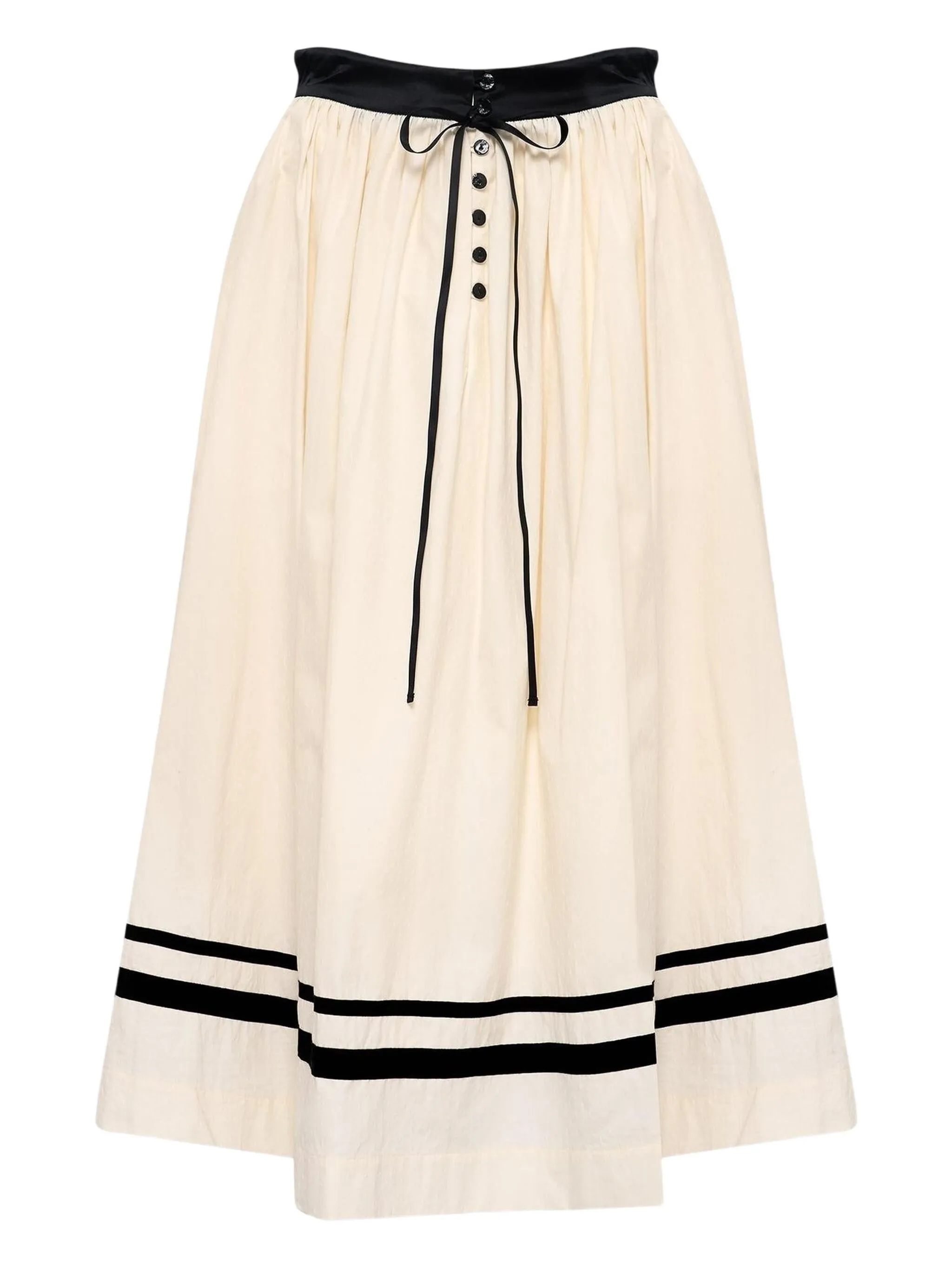 

Льняная юбка миди на пуговицах Renli Su, бежевый