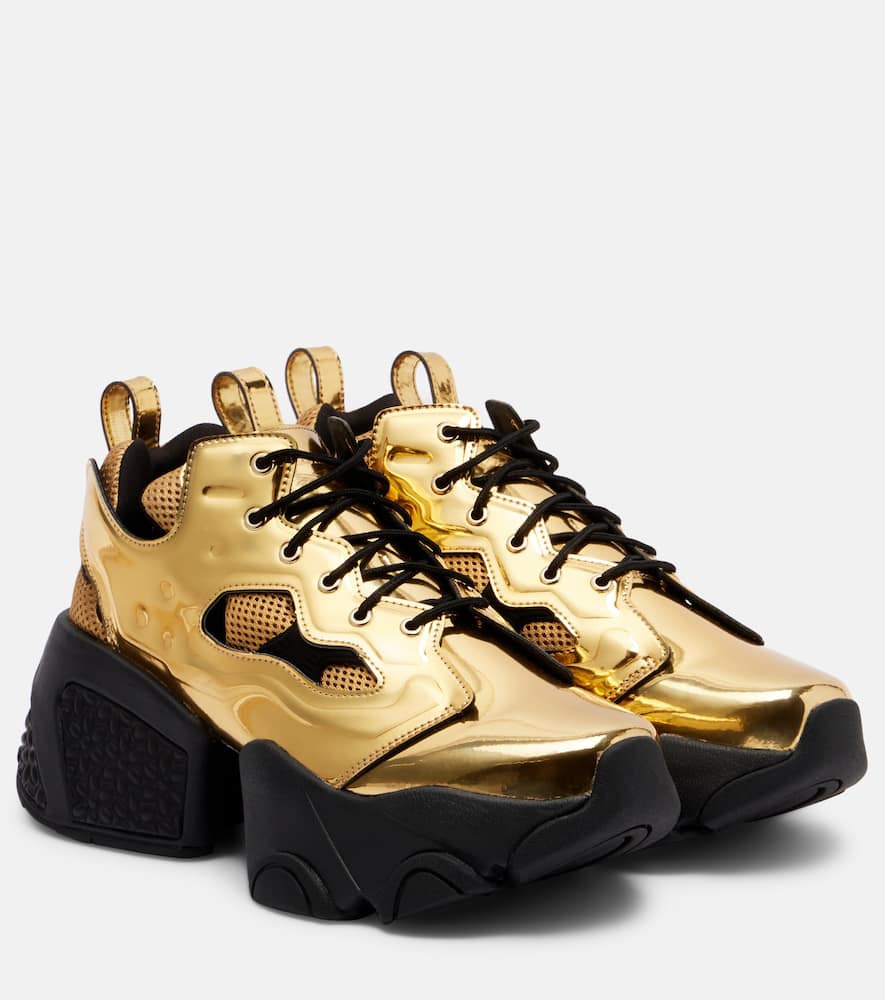 Кроссовки на платформе с металлическим эффектом Noir Kei Ninomiya, Gold