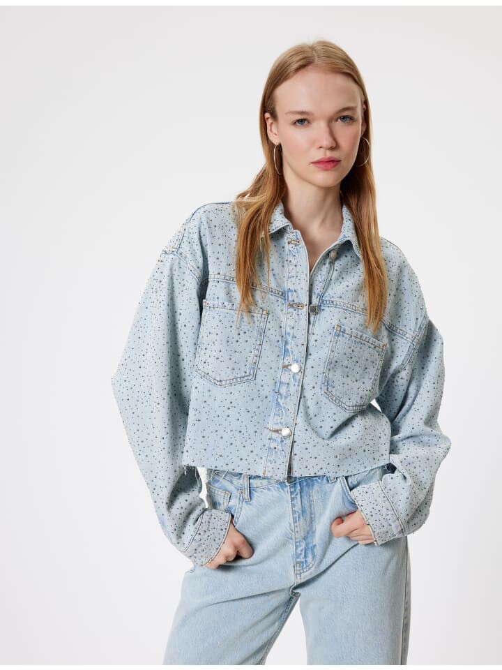 

Джинсовая куртка KOTON Blazer, цвет hellindigo