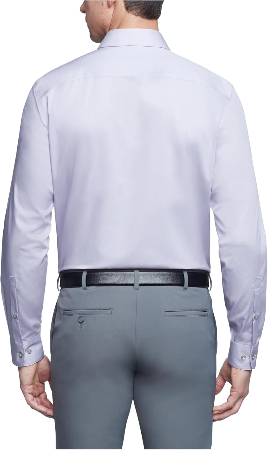 Мужская рубашка Calvin Klein Slim Fit с нескользящим воротником-«елочкой», Purple — фото 2