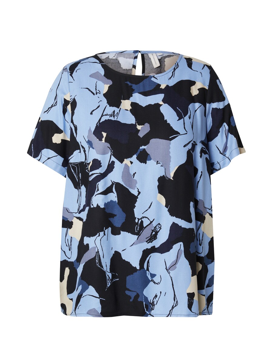 

Блузка ONLY Carmakoma, цвет Blue/Navy/Light blue