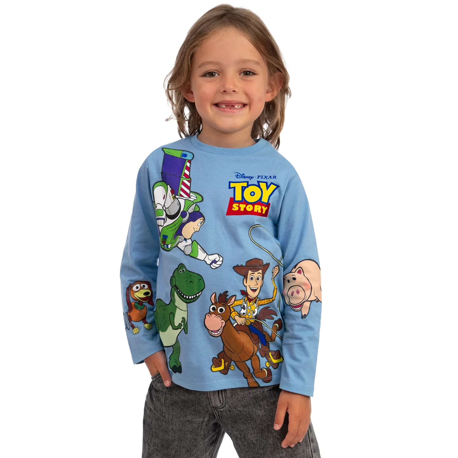 Детская футболка с длинным рукавом Toy Story, Disney, синий — фото 2