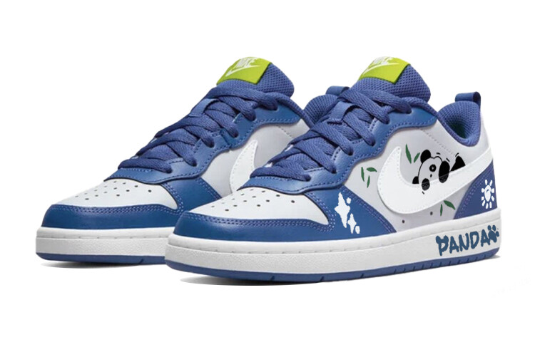 

Кроссовки Nike Court Borough Skateboard Shoes Women's Low-Top Blue White, синий