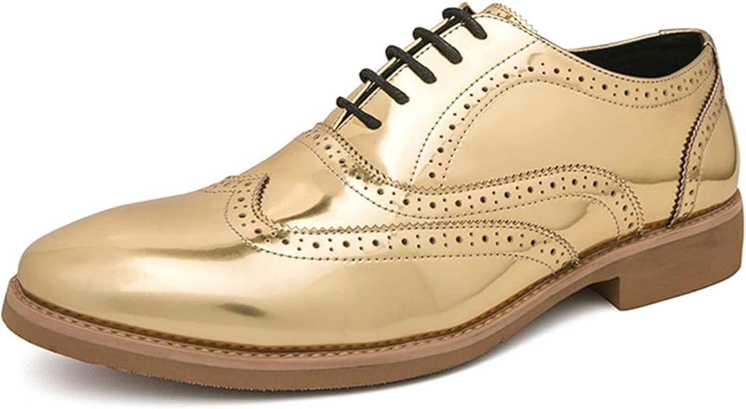 

Мужские классические оксфорды - туфли на шнуровке - удобные дерби с низким каблуком Xinduoyu, золотой
