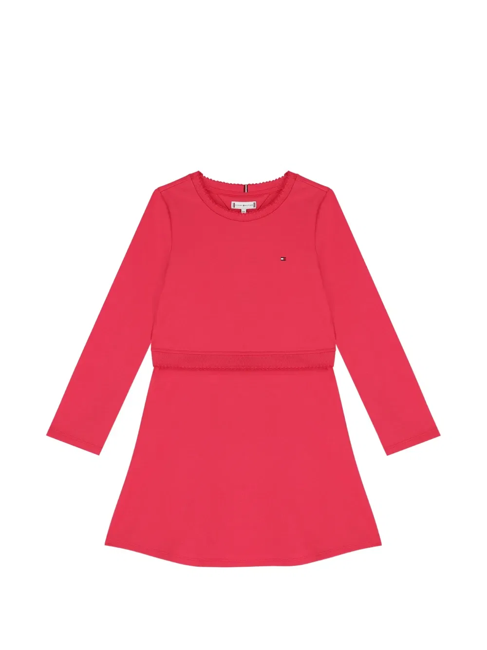 Платье А-силуэта с длинными рукавами Tommy Hilfiger Junior, розовый