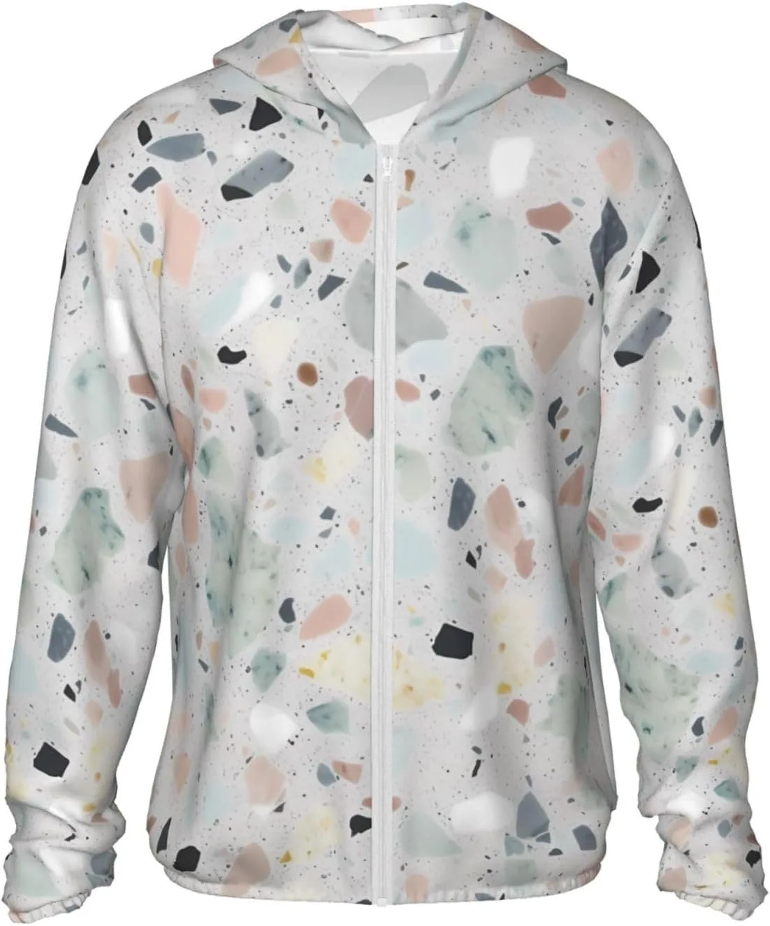 

Мужская толстовка с защитой от солнца UPF 50+ Terrazzo Marble Pastel FHEDVBN