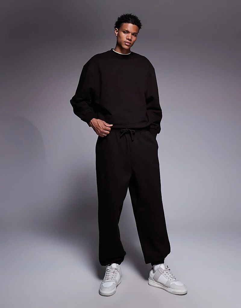 

Спортивные брюки свободного кроя ASOS DESIGN премиум-класса плотностью 400 г/м² коричневого цвета