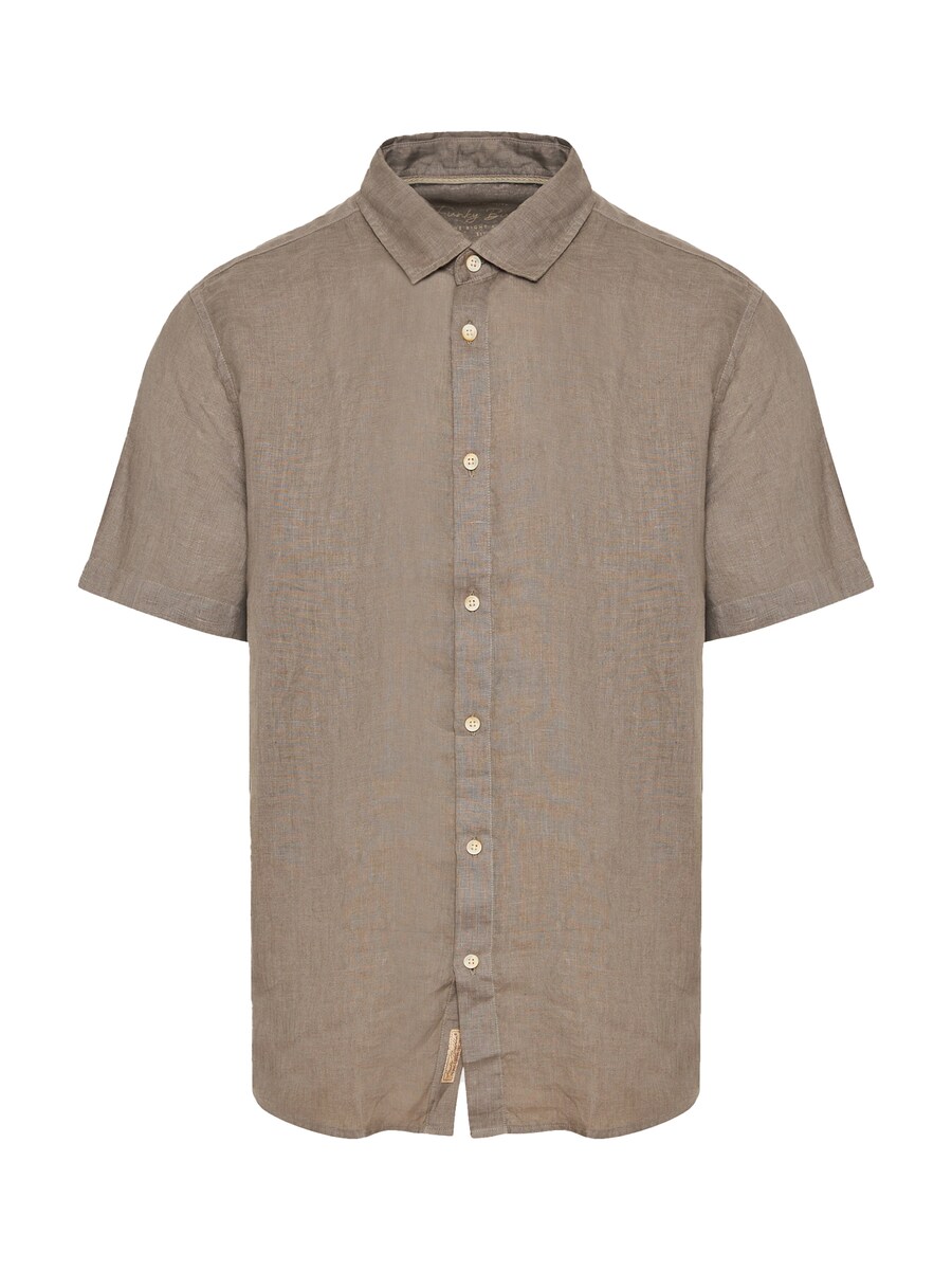 

Рубашка на пуговицах классического кроя Funky Buddha, карамель