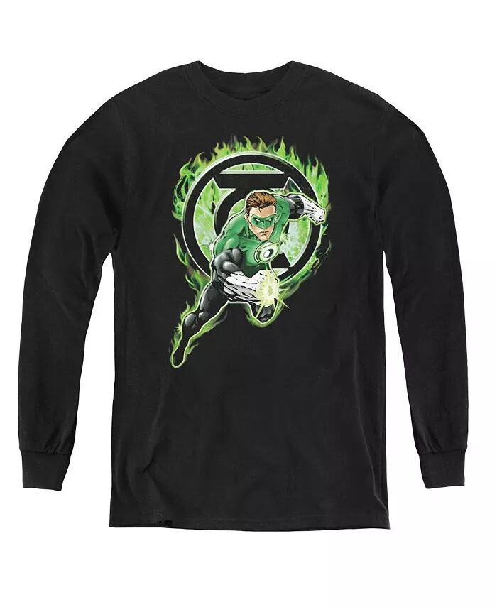 

Свитшот с длинным рукавом для мальчиков и подростков Space Cop Green Lantern, черный