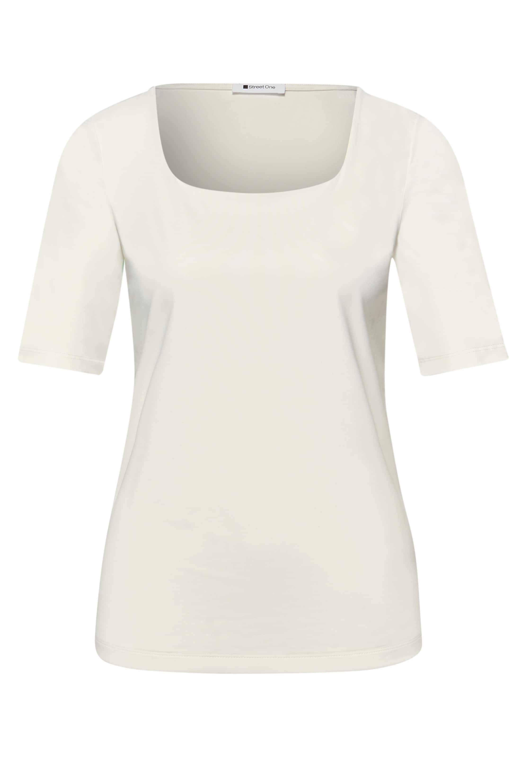 

STREET ONE Футболка в цвете Off White, Белый, STREET ONE Футболка в цвете Off White