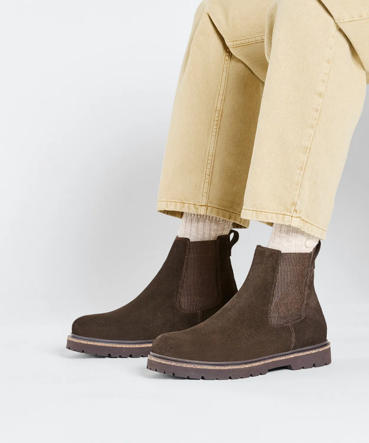 Полуботинки Highwood на шнуровке из замши, бренд Birkenstock, цвет мока
