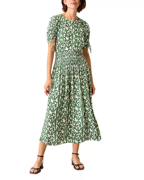 

Платье миди со сборками Whistles, зеленый