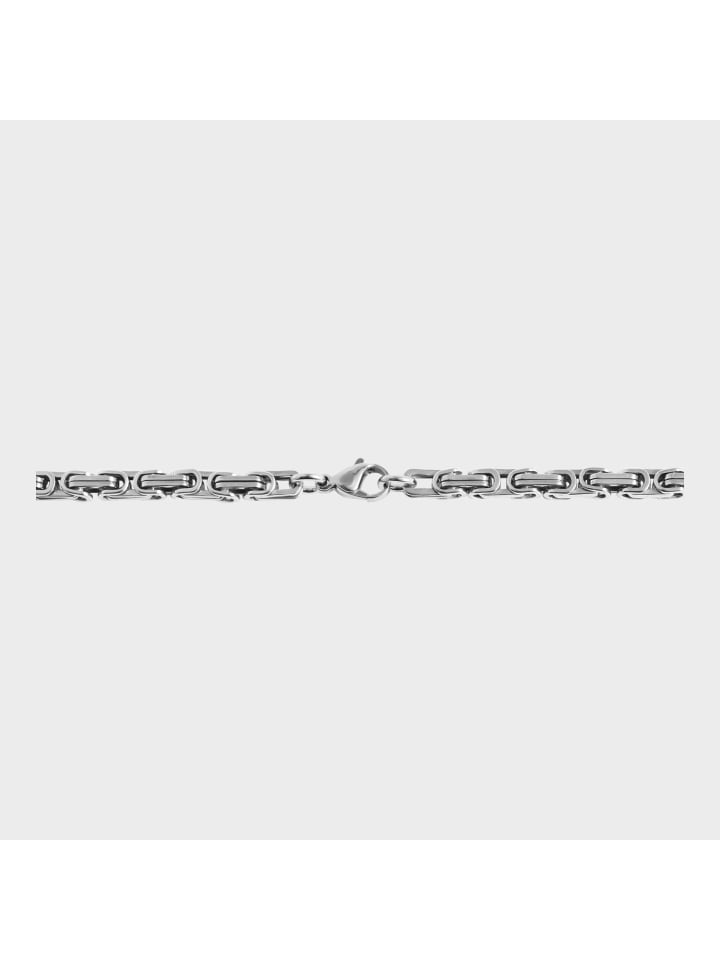 

Adeliás Колье унисекс - цепочка «Кингс» из нержавеющей стали, 60 см, серебристый цвет