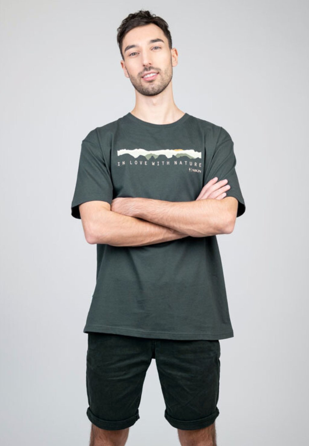 

Футболка с принтом TREESHIRT MOUNTAIN PANORAMA NIKIN, антрацит