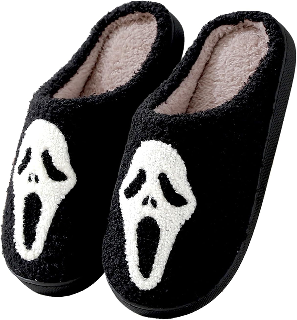 

Тапочки QHTAZ для женщин и мужчин с эффектом памяти, теплые, пушистые и уютные, противоскользящие, для дома и улицы, 2-skull