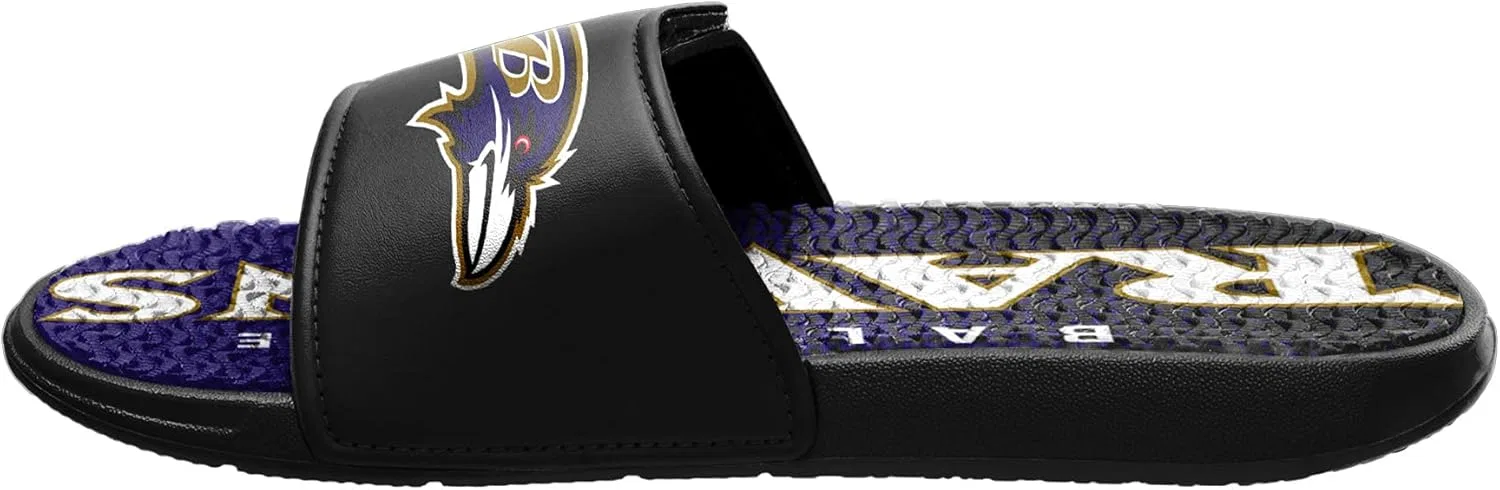 Мужские спортивные тапочки FOCO Legacy Velcro Sport Slide New York Giants Legacy Sport с застежкой-липучкой - размер Large, 3-Wordmark With Colour Gradient — фото 4