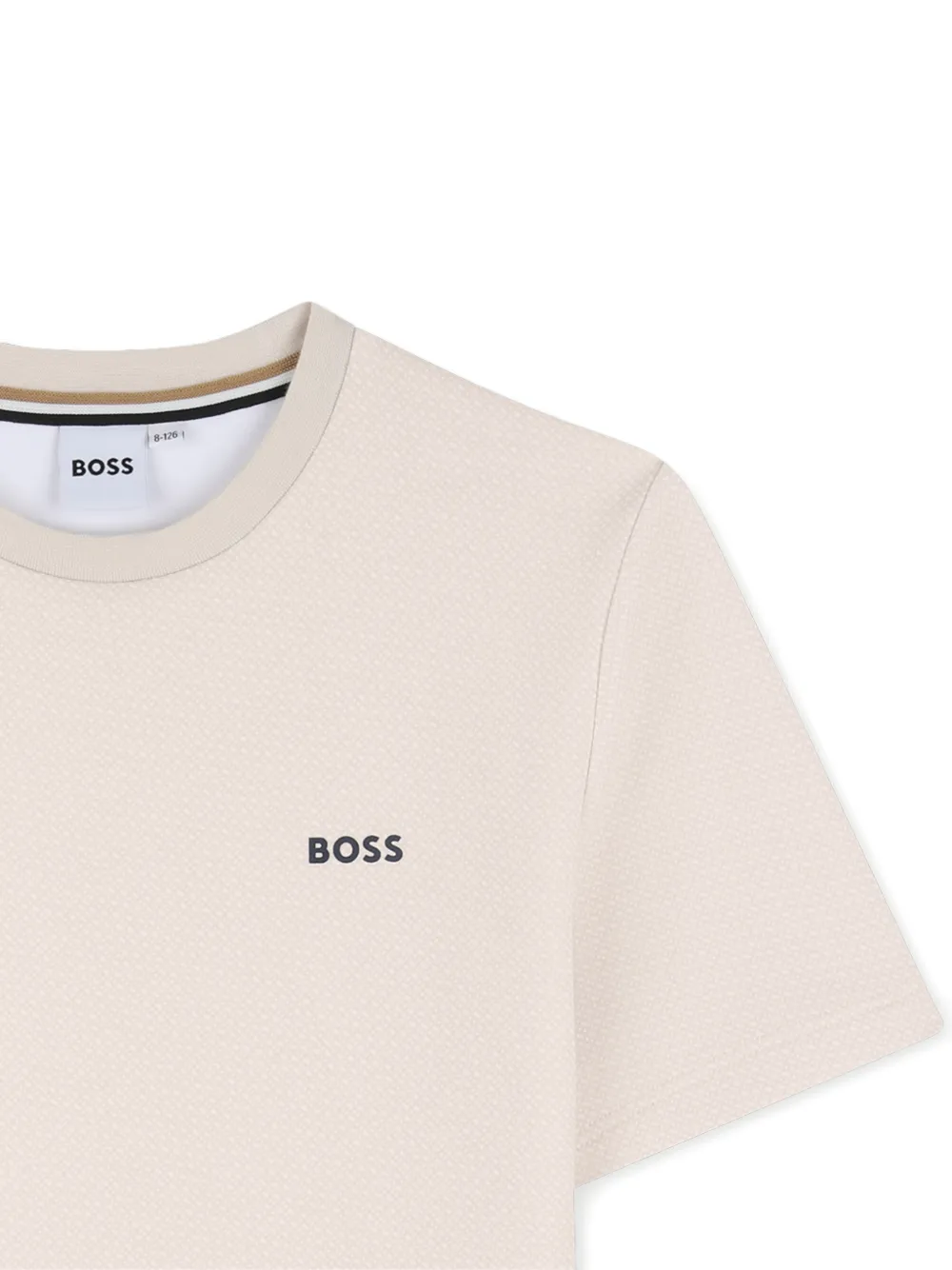 Футболка с логотипом Boss Kidswear, бежевый — фото 3