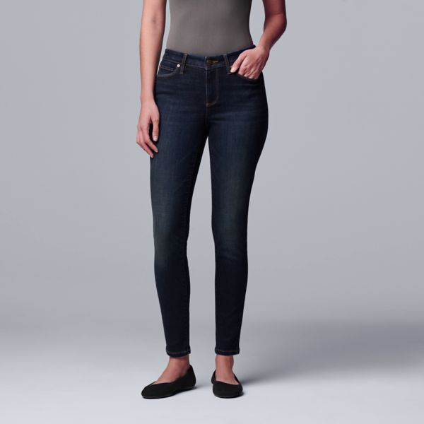 

Женские ультраэластичные скинни-джинсы Power Stretch Core Simply Vera Vera Wang, цвет denver