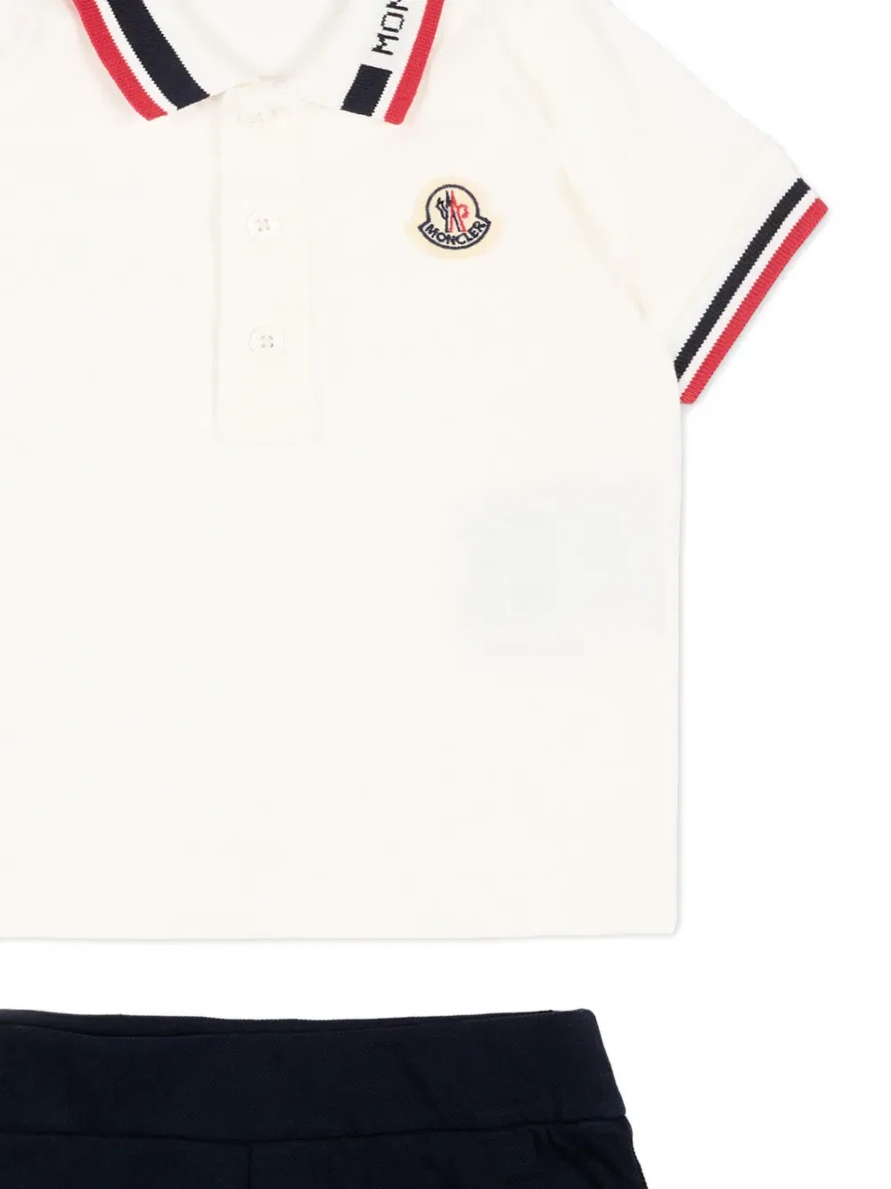 Комплект шорт с логотипом Moncler Enfant, белый — фото 3