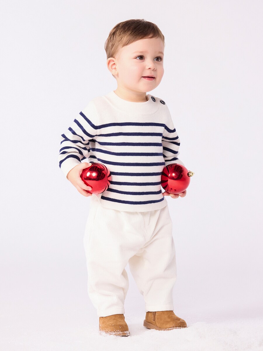 Свитер PETIT BATEAU, экрю — фото 3