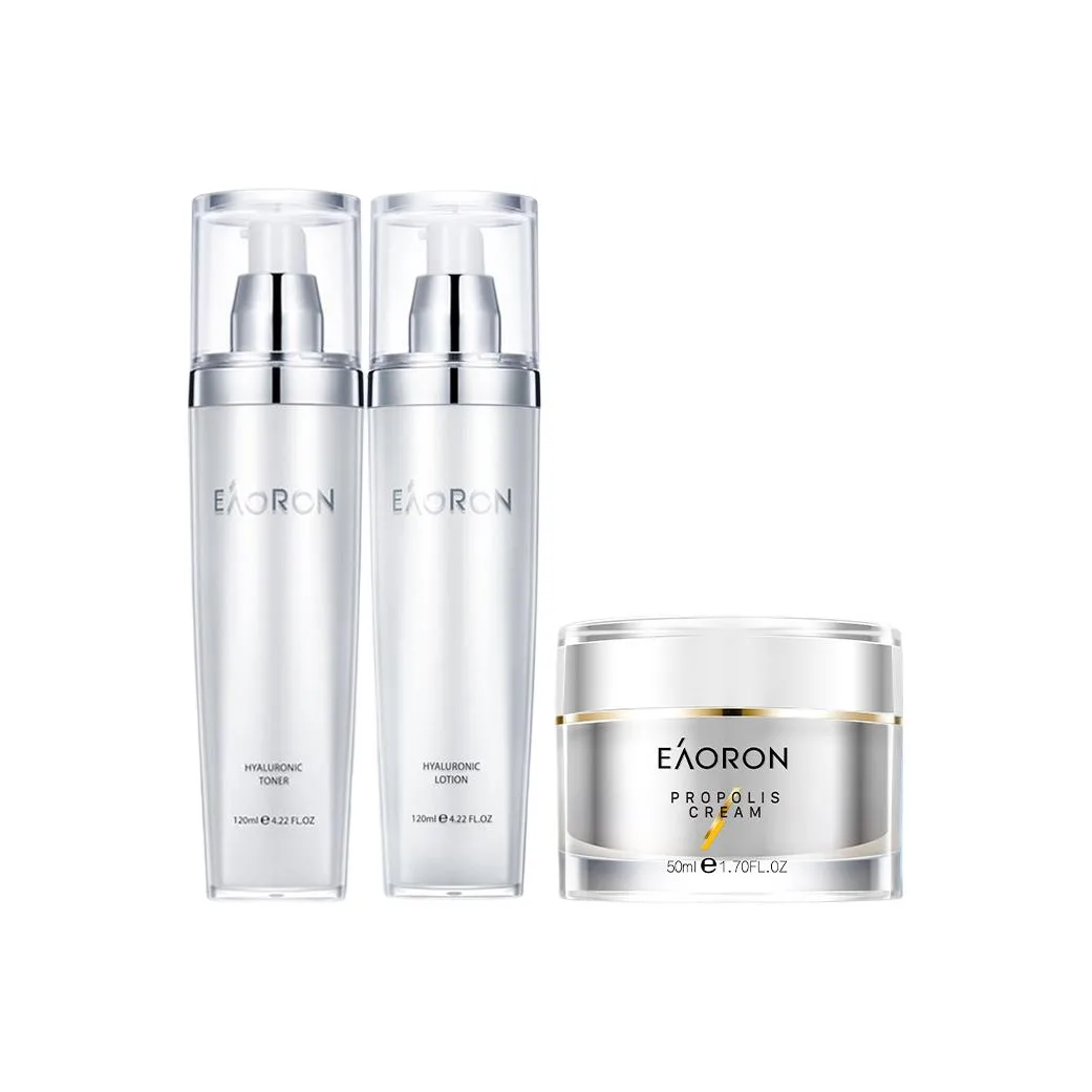 Eaoron Увлажняющий тонер Dewy Toner Lotion, набор 120мл+120мл+50мл, Three-Piece Set: 120ml Hydrating Essence+120ml Dewy Lotion+50ml Bee Toxin Face Cream