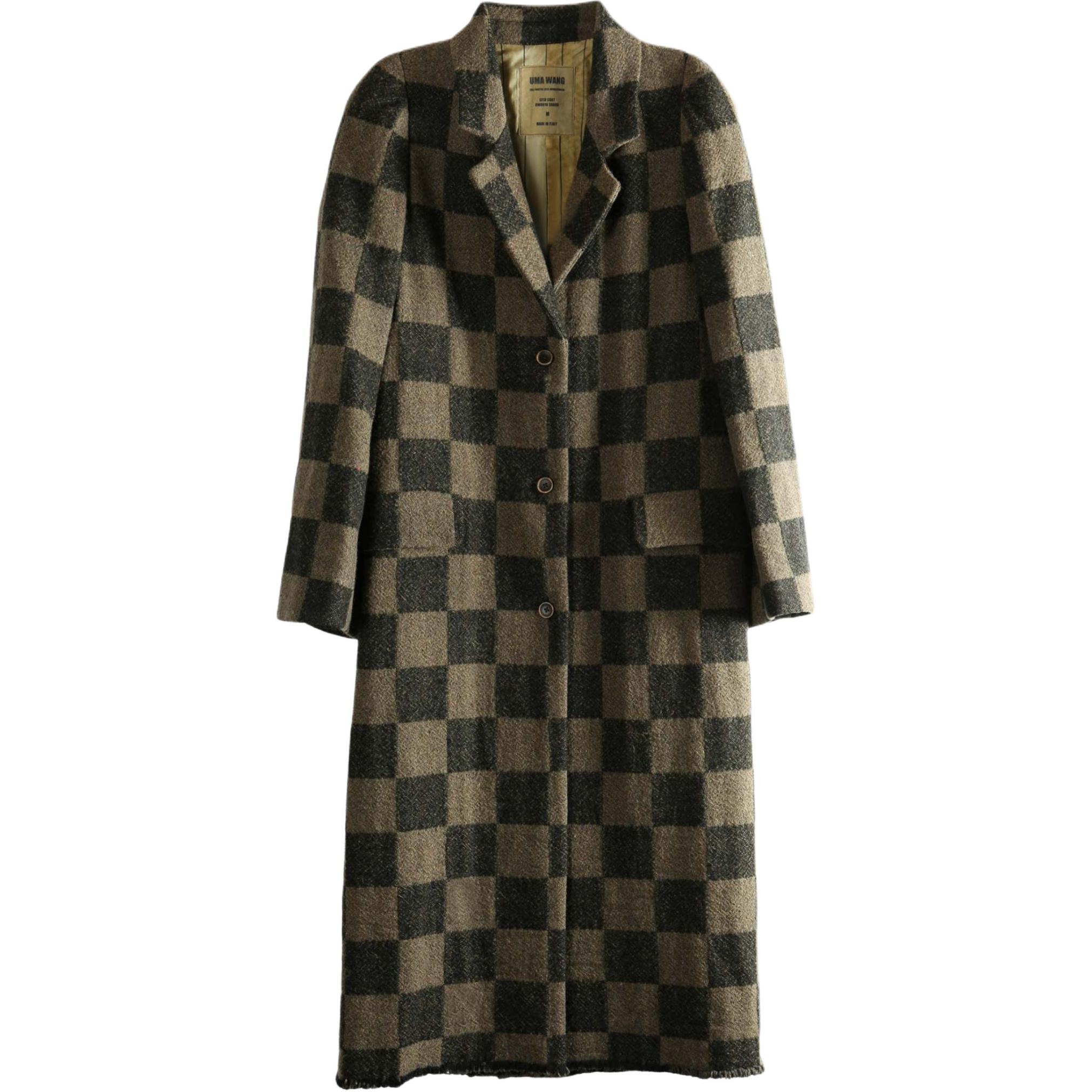 

Однобортное пальто в клетку UMA WANG, светло-коричневый