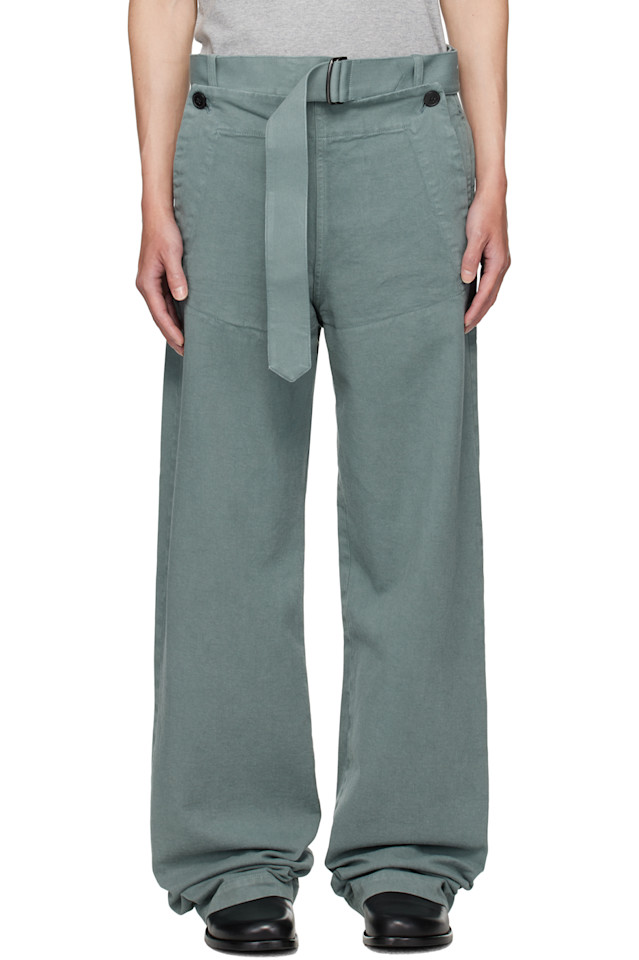 

Dries Van Noten Синие матросские брюки, окрашенные в разные цвета