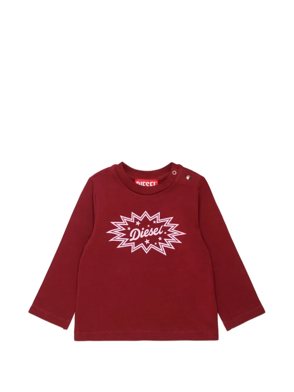 Футболка с длинными рукавами с логотипом Diesel Kids, красный