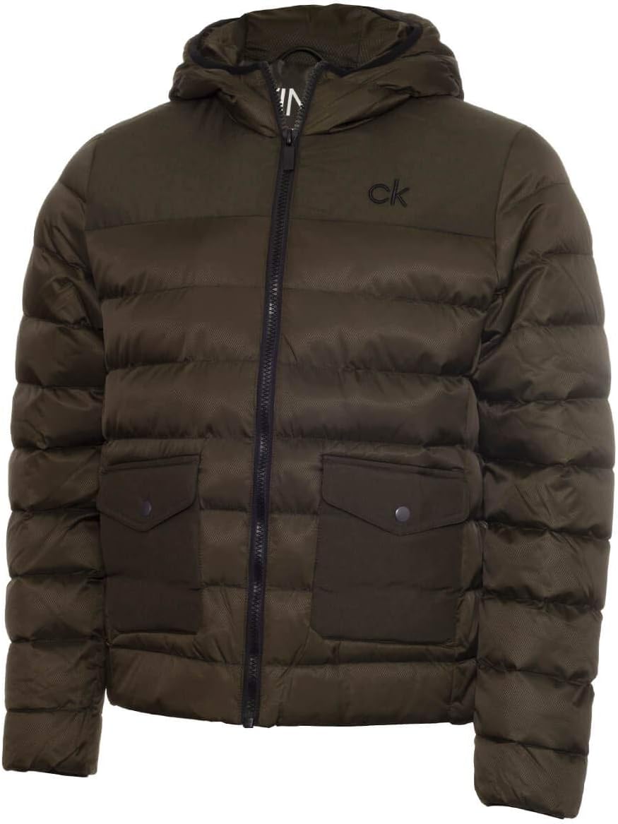 

Мужская утепленная куртка Calvin Klein с карманами и капюшоном, Khaki/Black