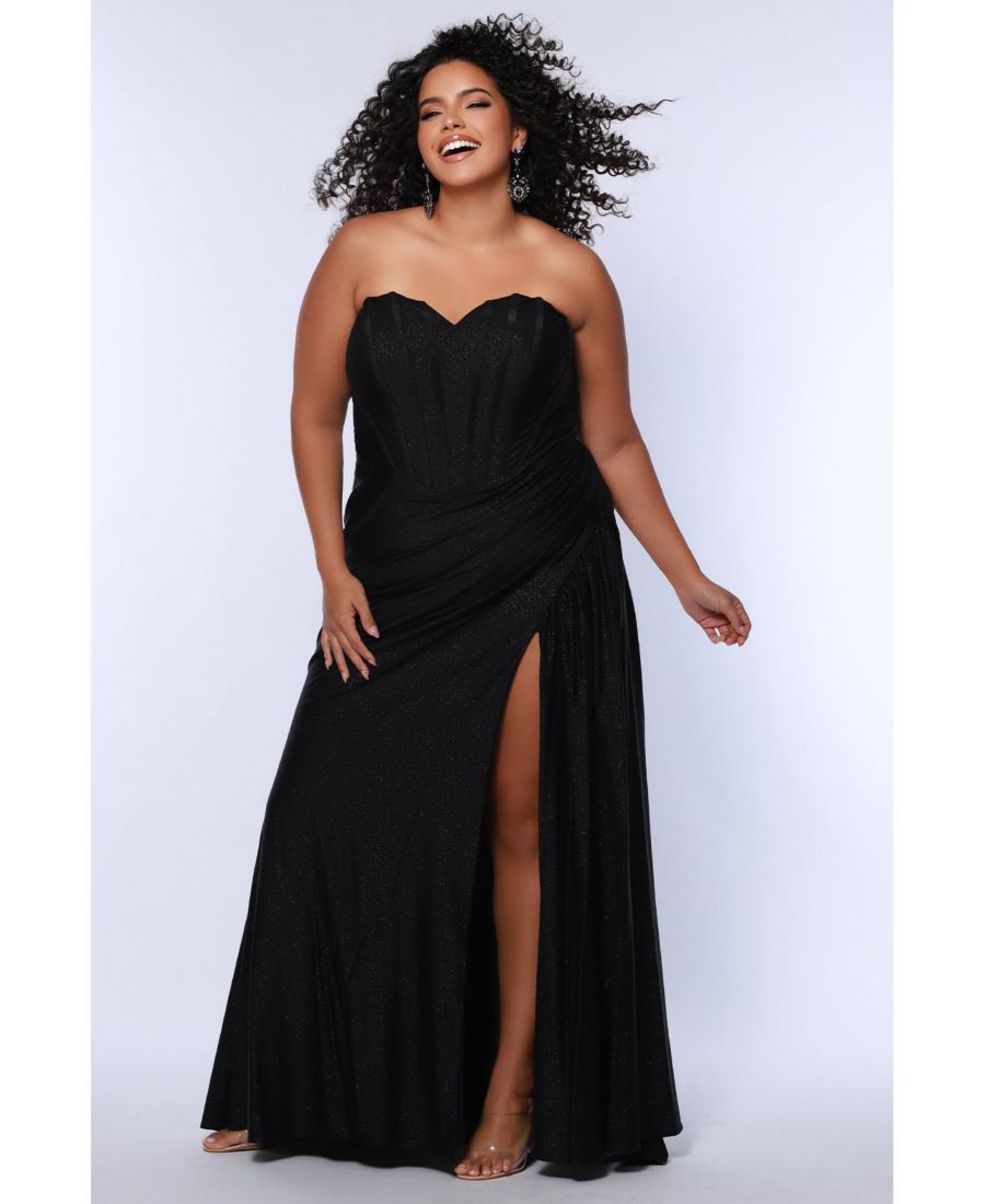 

Женское облегающее платье без бретелей с корсетом Sydney's Closet, Onyx