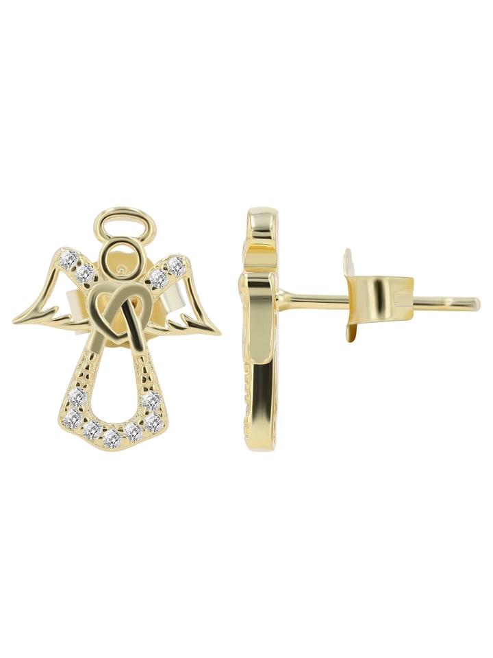 

Adeliás Женские серьги - серьги-гвоздики из серебра 925 пробы с золотым покрытием