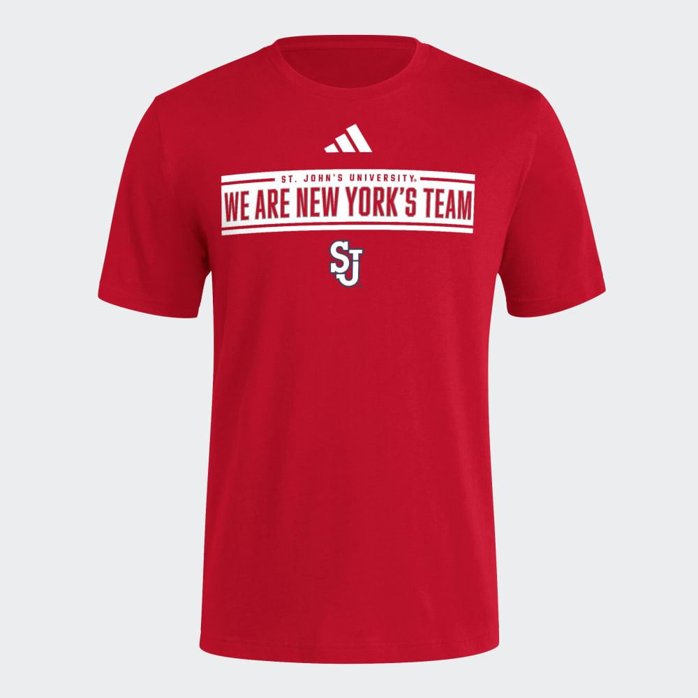 

Футболка Adidas St. John's We Are New York's Team Tee, цвет Team Power Red/Ncaa-Stj-733
